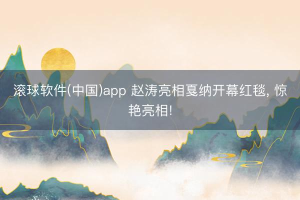 滚球软件(中国)app 赵涛亮相戛纳开幕红毯， 惊艳亮相!