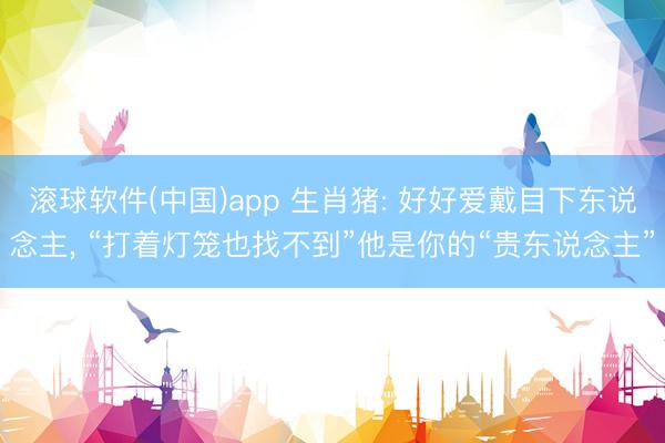 滚球软件(中国)app 生肖猪: 好好爱戴目下东说念主， “打着灯笼也找不到”他是你的“贵东说念主”