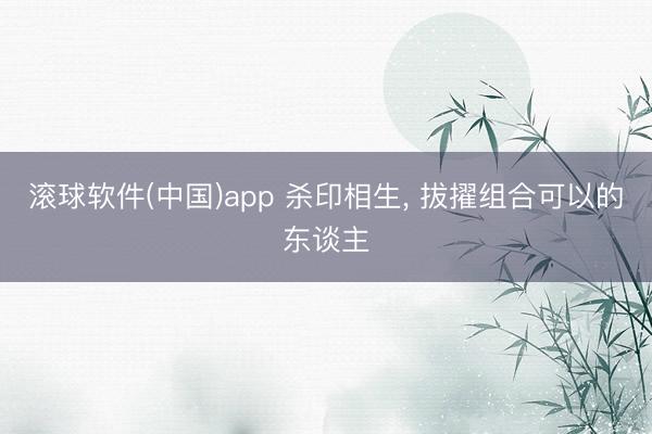 滚球软件(中国)app 杀印相生， 拔擢组合可以的东谈主