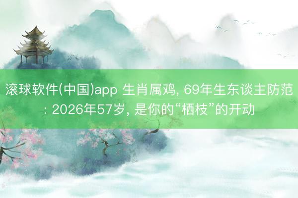 滚球软件(中国)app 生肖属鸡， 69年生东谈主防范: 2026年57岁， 是你的“栖枝”的开动