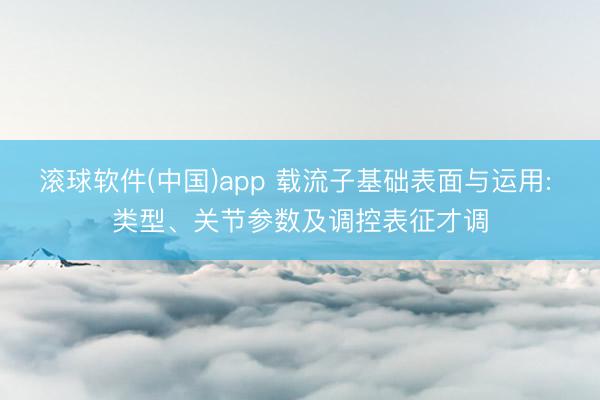 滚球软件(中国)app 载流子基础表面与运用: 类型、关节参数及调控表征才调
