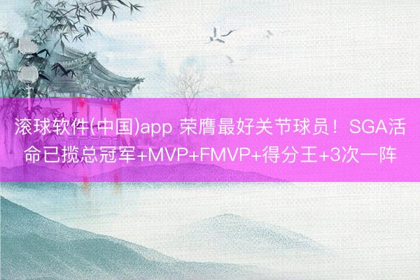 滚球软件(中国)app 荣膺最好关节球员！SGA活命已揽总冠军+MVP+FMVP+得分王+3次一阵