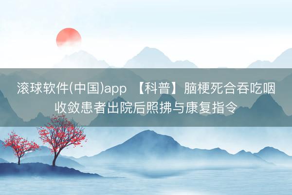 滚球软件(中国)app 【科普】脑梗死合吞吃咽收敛患者出院后照拂与康复指令
