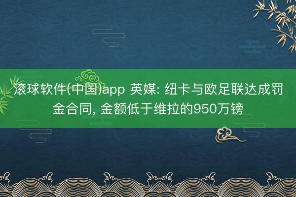 滚球软件(中国)app 英媒: 纽卡与欧足联达成罚金合同， 金额低于维拉的950万镑