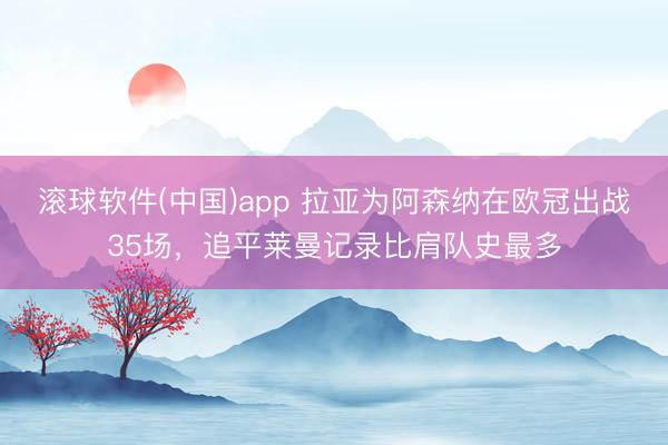 滚球软件(中国)app 拉亚为阿森纳在欧冠出战35场，追平莱曼记录比肩队史最多