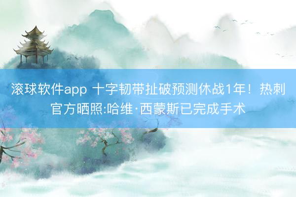 滚球软件app 十字韧带扯破预测休战1年！热刺官方晒照:哈维·西蒙斯已完成手术
